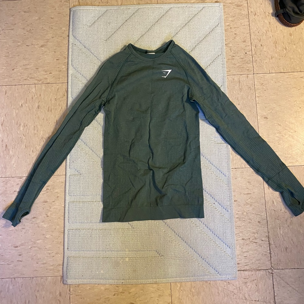 Gymshark vital seamless 2.0 longsleeve. Size small. Green marl